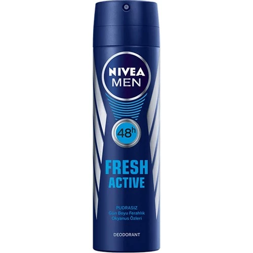 Nivea Men Fresh Active Deodorant Pudrasız 150 Ml