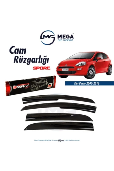 Fiat Punto 2005-2016 Cam Rüzgarlık Mugen Tip