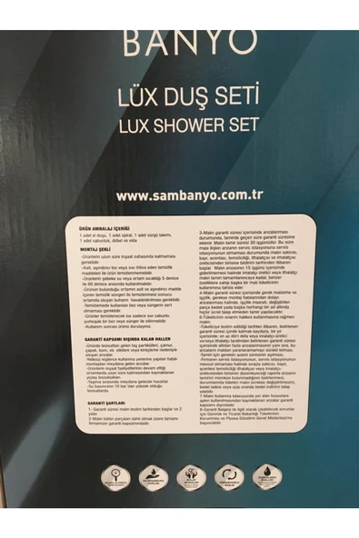 Sam Banyo Mafsallı Duş Seti, Duş Seti, Robot Duş, El Duşu, Duş Fiskiyesi - 2