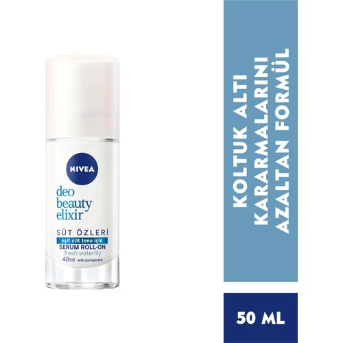 Nivea Kadın Roll On Deodorant Beauty Elixir Fresh Waterlily,48 Saat Anti-Perspirant Koruma  40Ml