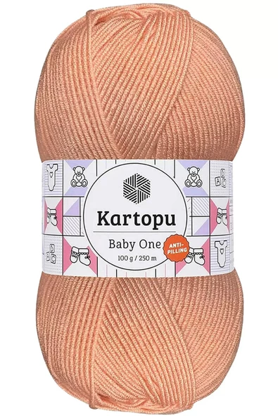 Kartopu 1 Adet Baby One Tüylenmeyen El Örgü İpi Yünü Yavruağzı K253