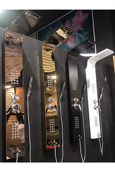 Sam Banyo Volga Beyaz Duş Paneli ,Duş Kolonu, Robot Duş, Duş, Dikey Jakuzi - 2