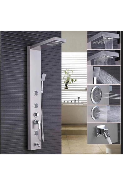Sam Banyo Fırat Krom Duş Paneli ,Duş Kolonu, Robot Duş, Duş, Dikey Jakuzi