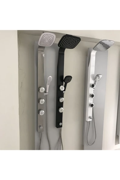 Sam Banyo Elmas Siyah Duş Seti-Black Robot Duş, Paslanmaz Siyah Robot Duş, Masajlı Siyah Robot Duş - 4