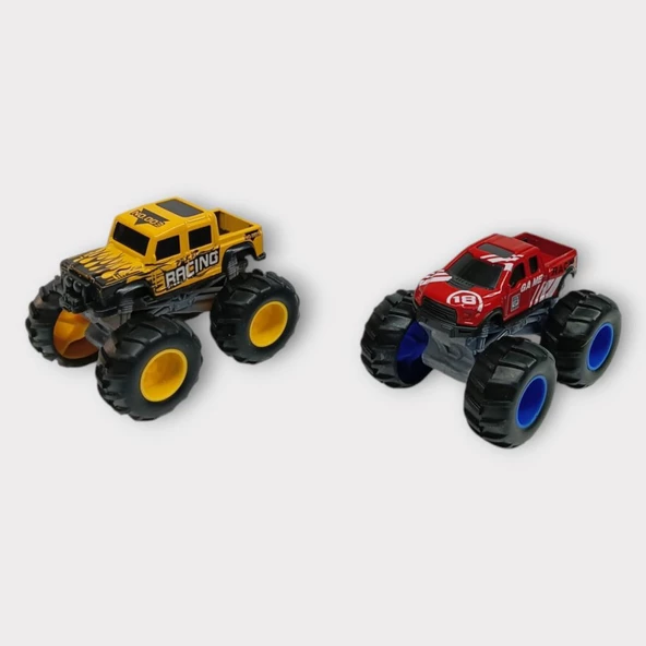 Mini Off-Road Araçlar 2'li - Sarı Kırmızı - 3