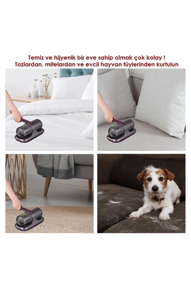 Afm Tech Jby-23-168 Gold Şarjlı Uv-C Işınlı 100W Akar Temizleme El Süpürgesi - 2