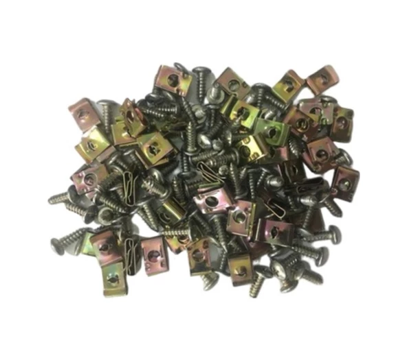 Motosiklet Kaporta Klipsi Metal Üniversal (25'Li Paket) Siyah