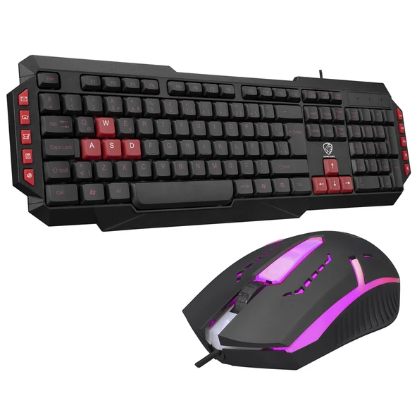 Hytech Hyk- 46 Gamy Combo Siyah Klavye Mouse Set