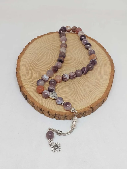 Botswana Akik Taşı 33lük Tesbih 10mm (24070) - Resim 4