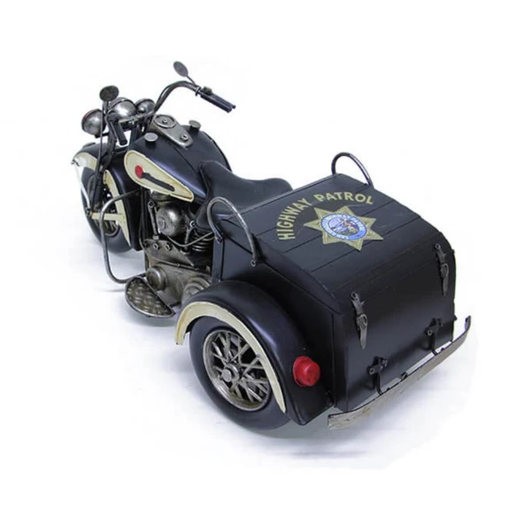 T.Concept Dekoratif Dayanıklı Metal Motorsiklet Siyah Renk C0956 - 4