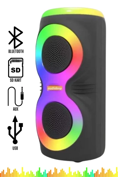 PL-4626 BT/SD/USB/AUX Işıklı Taşınabilir Led Işıklı RGB Bluetooth Speaker (MS-3637BT)