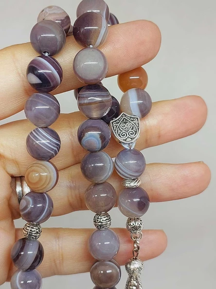 Botswana Akik Taşı 33lük Tesbih 10mm (24070) - Resim 2