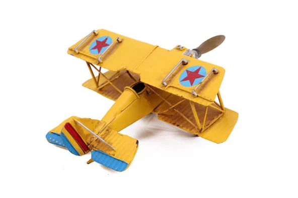 Dekoratif Metal Uçak Çift Kanatlı 1010A-3463 Model-M101 - 4