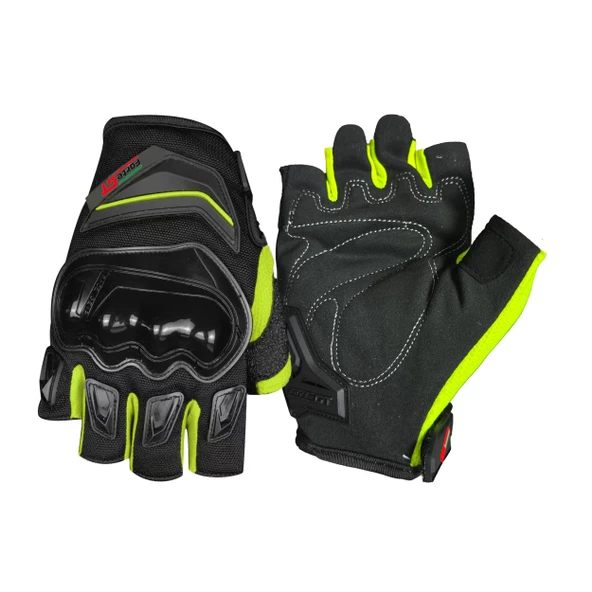 FORTE GT RS 1903D Su Geçirmez Parmaksız Motosiklet Eldiveni Yeşil L Beden - 2
