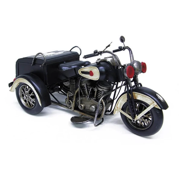 T.Concept Dekoratif Dayanıklı Metal Motorsiklet Siyah Renk C0956