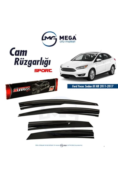 Ford Focus 3 Hb-sedan 2011-2017 Cam Rüzgarlık Mugen Tip