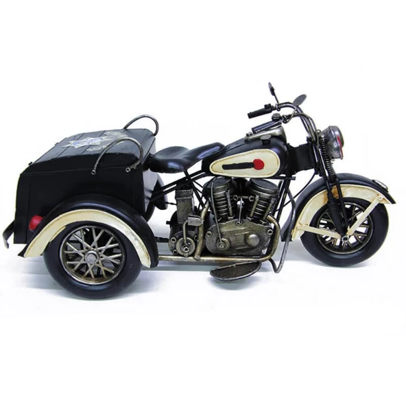 T.Concept Dekoratif Dayanıklı Metal Motorsiklet Siyah Renk C0956 - 2