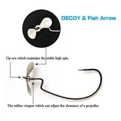 DECOY Worm106 Pervane Aparatlı Offset İğne  5-0 no - 3