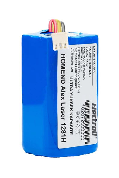 HOMEND Alex Laser 1281H Robot Süpürge Bataryası (Ultra Yüksek Kapasite) 3200mAh Robot Süpürge Pil - 5