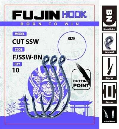 Fujin Cut SSW Delikli Kaynaklı Çapraz Octopus Kancası  5-0 no