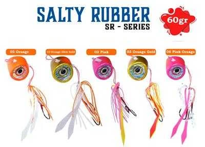 Fujin Salty Rubber 60gr SR Serisi Tai Rubber Set  03 Orange Gold 3D SR-10