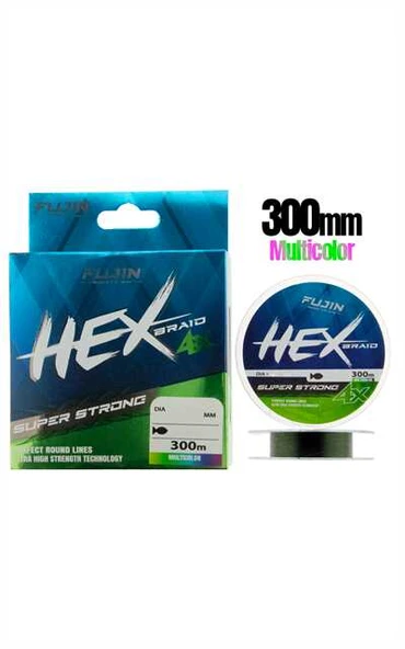 Fujin Hex Braid 4x 300mt Multicolor PE İp Misina  0,24 mm