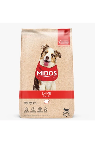 MİDOS Yetişkin Köpek Maması - Maintenance - Kuzu&Pirinç 3kg