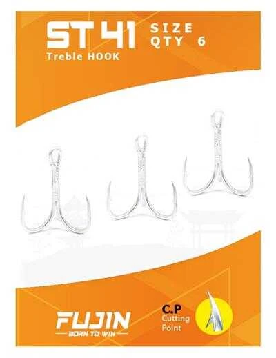 Fujin ST41 Üçlü Maket Balık İğnesi Nickel  2 no