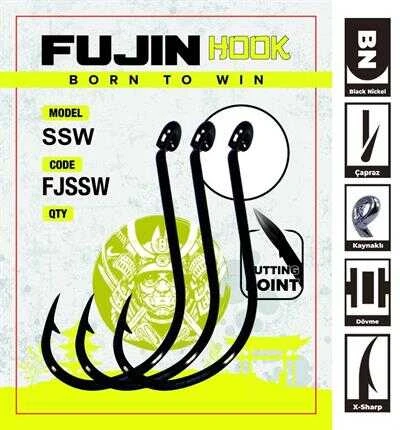 Fujin SSW Delikli Kaynaklı Çapraz  Octopus Kancası  6-0 no