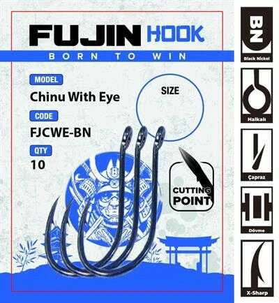 Fujin Chinu With Eye Delikli Çapraz Olta Kancası  8 no