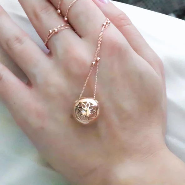 İtalyan Zincirde Nazar Boncuklu Gümüş Kolye - Resim 3