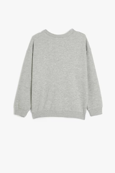 Koton Erkek Çocuk Bisiklet Yaka Slogan Baskılı Uzun Kollu Sweatshirt - 2