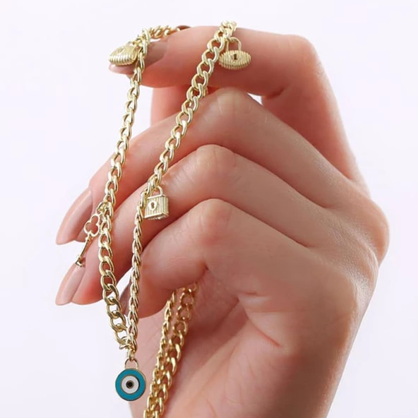 Gold Kaplama Gümüş Dilek Kolyesi - Resim 2