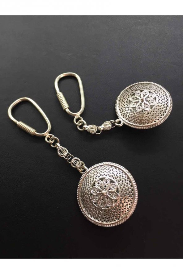 Mardin Midyat Telkari Gümüş Kişiye Özel İsimli Anahtarlık Gün Hediye