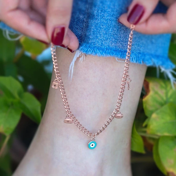 Rose Gold Kaplama Gümüş Dilek Halhalı - Resim 2