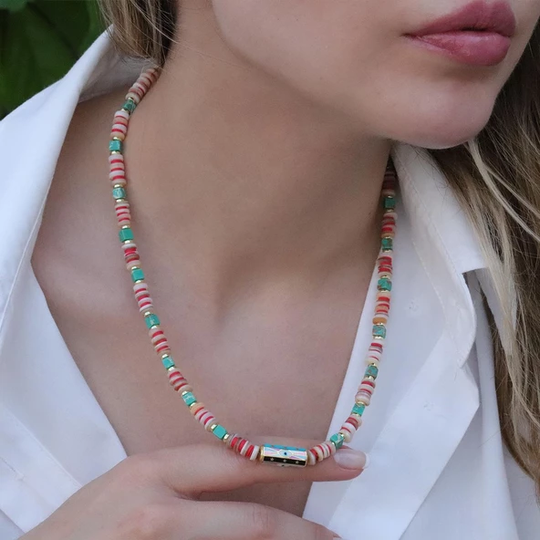 Doğaltaş Ayışığı Gümüş Kolye - Resim 3