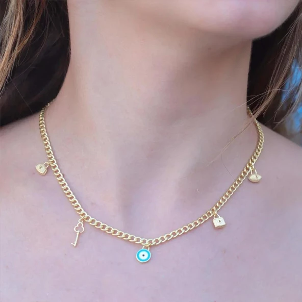 Gold Kaplama Gümüş Dilek Kolyesi ürün görseli 1