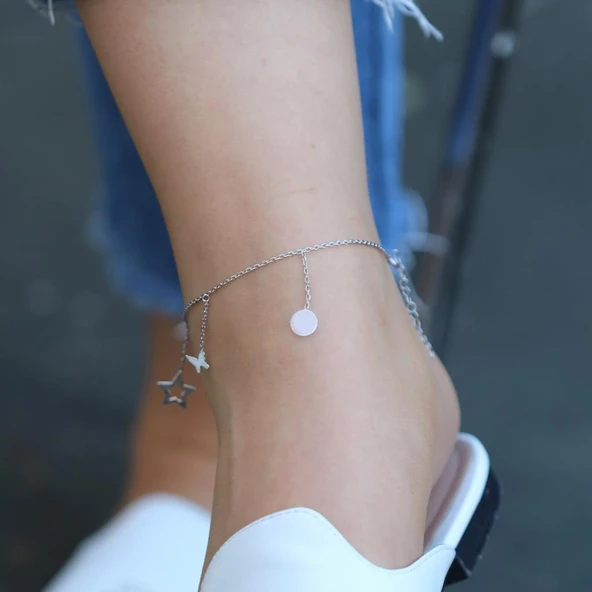 Şans Figürlü Gümüş Halhal - Resim 2