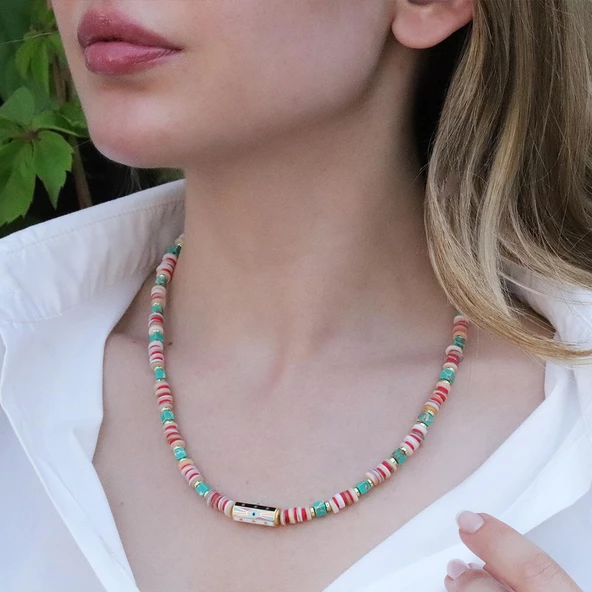 Doğaltaş Ayışığı Gümüş Kolye ürün görseli 1