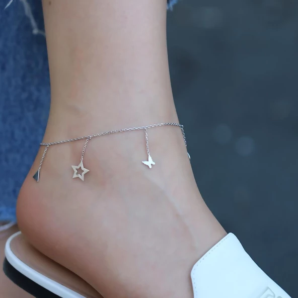 Şans Figürlü Gümüş Halhal - Resim 3