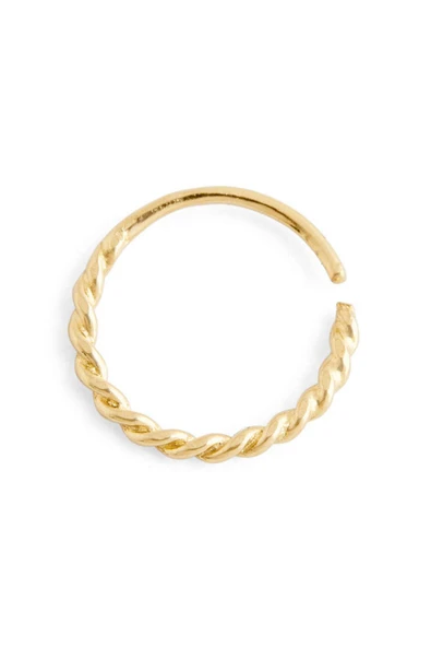 El İşi 925 Ayar Gümüş Halka Burma Sarmal Hızma Burun Piercing Nose Ring - 3