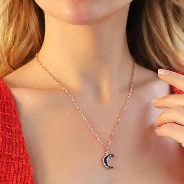 Ay Gümüş Kolye ürün görseli 1