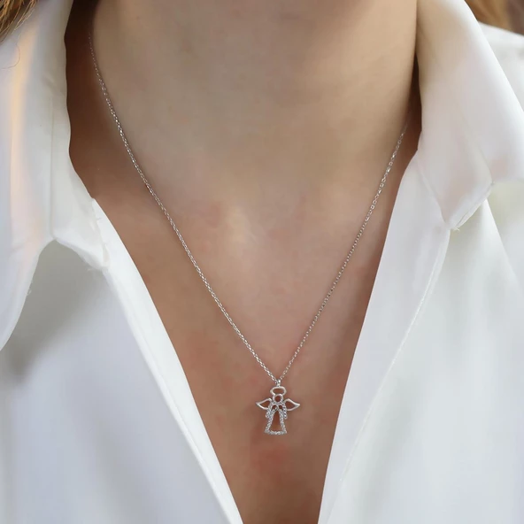 Melek Gümüş Kolye ürün görseli 1