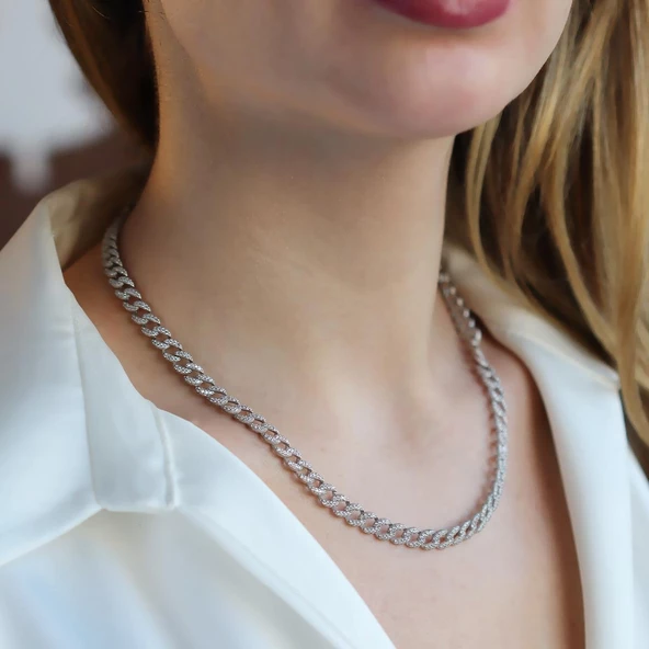 Gurmet Modeli Taşlı 6mm Kolye - 3
