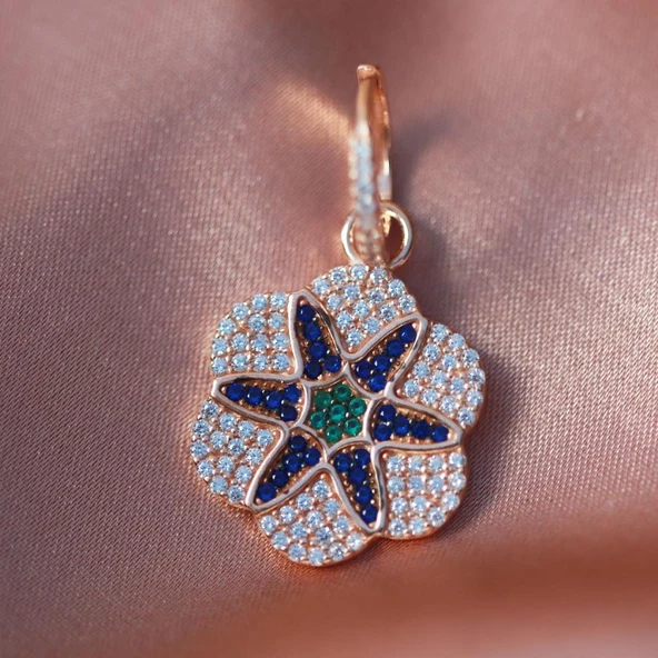 Apm Monaco Çiçek Modeli Rose Gold Kaplama Gümüş Küpe - 2