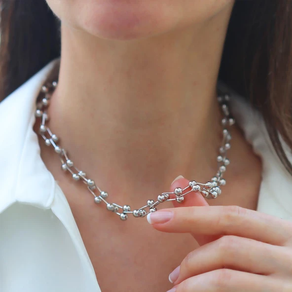 Tffny Model Gümüş Kolye - Resim 4