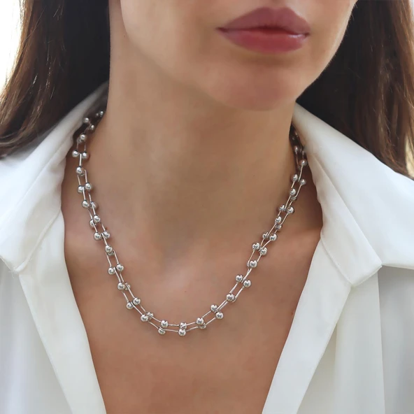 Tffny Model Gümüş Kolye - Resim 3