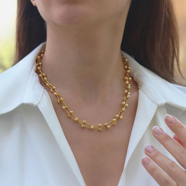 Tffny Model Gold Kaplama Gümüş Kolye - Resim 2