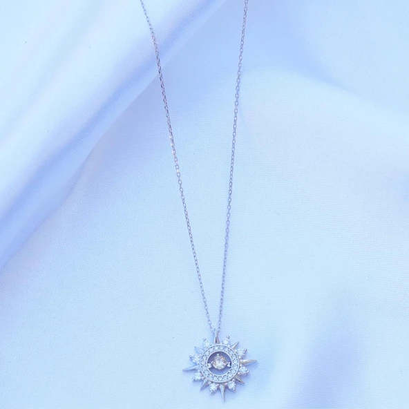 Sarı Zirkon Taşlı Lodestar Gümüş Kolye - Resim 4