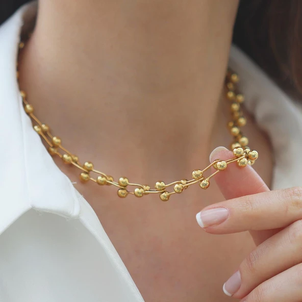 Tffny Model Gold Kaplama Gümüş Kolye - Resim 4